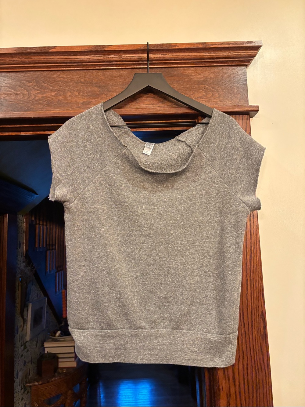 Alternative Heather Gray Cut-off Pullover Sweatshirt